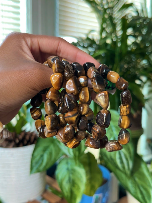 Tumbled Tigers Eye Crystal Bracelet