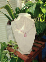 Load image into Gallery viewer, Rose Quartz Crystal Necklace A
