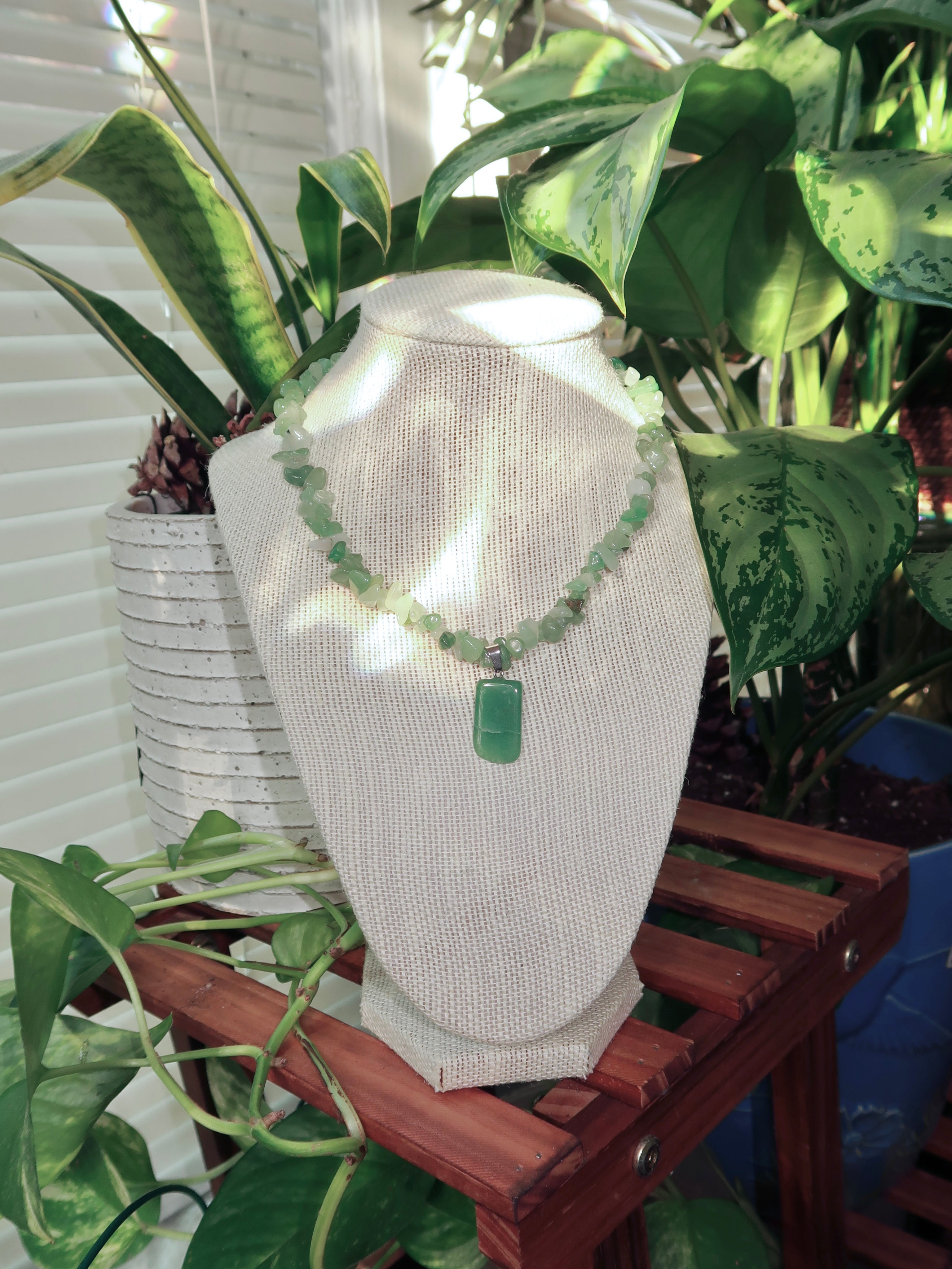 Green Aventurine Crystal Necklace A