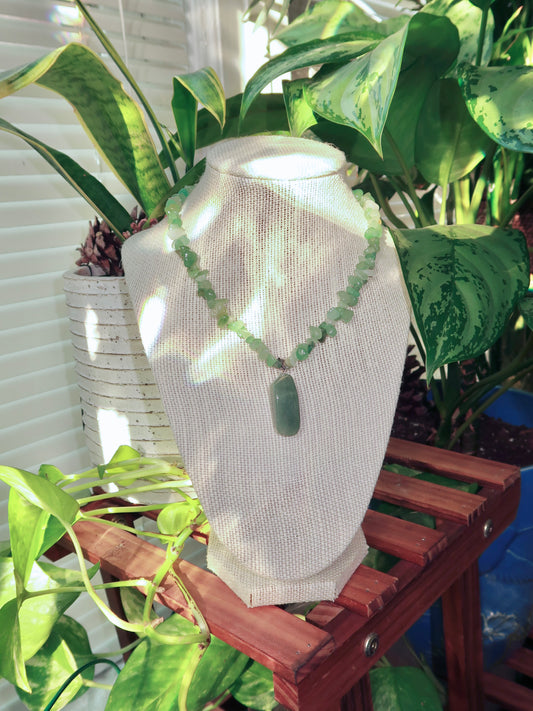Green Aventurine Crystal Necklace B