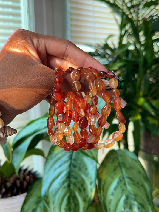 Tumbled Carnelian Crystal Bracelet