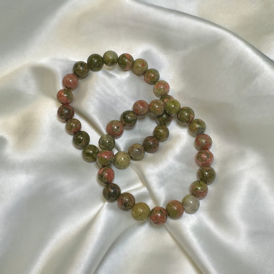 Unakite Gemstone Bracelet